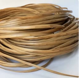 10 Meters PE Wood Color PE Flat Gradient Synthetic Rattan Material Weaving Plastic Cane For Outdoor Chair Table Basket