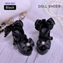 BJD Shoes Bowknot High Heels for 1/3 Xiny 1/4 Bariy BJD Doll Toy Platform Heels Black Pink Colors Shoes Dolls Accessories