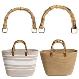 DIY With Buckle Bag Accessories Gift Box Handle Bamboo Purse Handles Handbag Band Handle Shoulder Bag Strap Bamboo Bag Handles