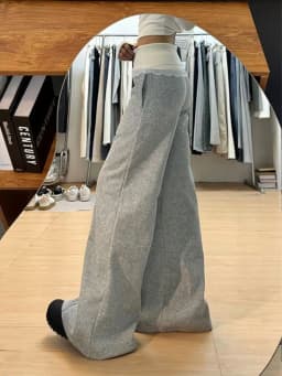 HOUZHOU Gray Lace Patchwork Women Pants Wide Leg Korean Fashion Sweatpants Solid Color Straight Trousers Baggy Basic Casual