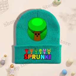 Sprunki Knitted Hat for Children Anime Cartoon Cute Knit Hat Boys Girls Winter Warm Fashion Cap Kids Windproof Hip Hop Caps Gift