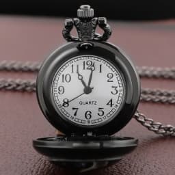 Anime Characters Dome Pocket Watch with Arabic Dial Vintage Necklace Pendant Clock for Men Women Chain Gift Relojes De Bolsillo