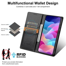 Business Leather Case For Samsung Galaxy A17 A37 A57 A16 A36 A56 A26 A07 A55 A35 A15 A54 A34 A14 A53 A33 A13 Flip Wallet Cover