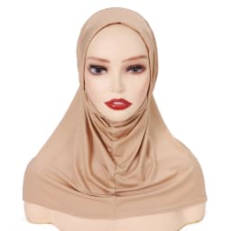 Instant Jersey Hijab Premium Stretch Jersey Headscarf Pre-Sewn Quick Hijab for Muslim Women No Tie Comfortable Hijab for Daily