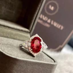 Classic and gorgeous ruby Female Ring Beautiful light luxury art high-end wedding rings for women banquet silver 925 jewelry