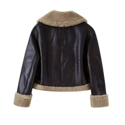 Street Fur Lined Jacket Winter Thick Zip Up Faux Fur Coat Women Short Jackets