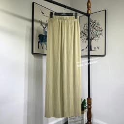 Women's Summer Chiffon Wide Leg Pants Casual Candy Color Loose Long Pants Lady Chic Solid Color High Waist Wide Leg Trousers