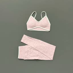 Women 2Pcs Leopard Print Workout Set Contrast Trim Thin Strap Bra & High Waist Tummy Control Leggings Breathable Yoga Outfit