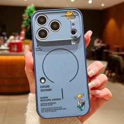 Hanging Astronaut Pattern Case For iPhone 17 Pro Max Magnetic For Magsafe Skin Feeling Cover For iPhone 16 18 Pro Max 15 14 13