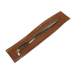 Practical 27cm Leather Zipper - Solid Hardware Sewing Accessory, Durable Replacement for Handbag & Crochet Bag