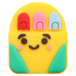 1PVC Schoolbag Pencil Study Styles Children Sandals Shoe Charms Cute Shoe Decorations Clog DIY Wristband Charms