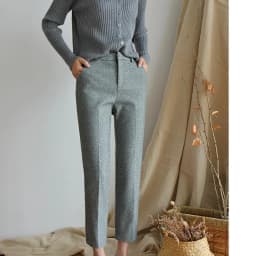 Wool Woolen Harem Trousers Women's Autumn and Winter New High Waist Slimming Ankle-Tied Suit Pants Loose Casual Cigarette Pants