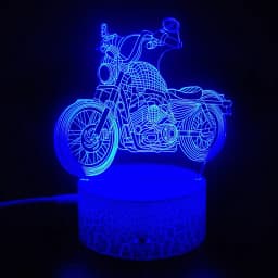 3D Lamp Motorcycle Mountain Bike Led Night Light Usb Cable Battery Colorful Nightlight Bedroom Decor Birthday Gift for Boys Man