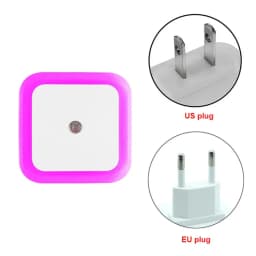 Wireless LED Night Light Mini EU Plug Light Control Sensor Children's Room Children's Bedroom Decoration Midnight Tricolor Light
