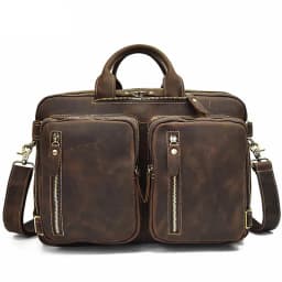 Men Business Briefcase Soft Genuine Leather Man Laptop Handbag 3 Use Multifunctional Cowhide Shoulder Messenge bag For Male Tote