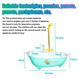 1PC Parrot Automatic IntelligentBath Bird Shower Bathtub Blue AccessoriesHousehold Plastic Parakeet Supplies AccessoryBird Cage