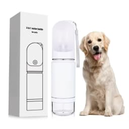 New Design Pet Feeder 3-in-1 Water Food Container Pet Bowl Stainless Steel 14oz Travel Insulated Water Bottle