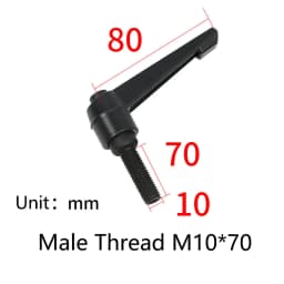10PCS Adjustable Handle Lever Clamping Handles Metal Knob Machinery Tools Male Female Thread Diameter M4-M16 Length 10mm-80mm