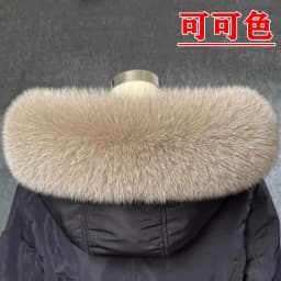 Real Fox Fur Collar Women Universal Hat Strip Down Jacket Fur Collar Winter Warm Fur Scarf Shawl Luxury Neck Warmer Fur Scarf