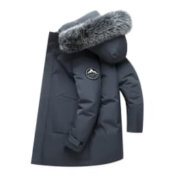 Autumn Winter Long Men Windproof Down Jacket Coats Mens Warm White Duck Down Hooded Jacket Parkas Multi Pockets Overcoat Male