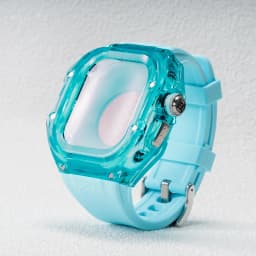 Luxury Transparent Waterproof Case for Apple Watch Ultra 2 49mm Protection Anti-slip Watch Cover+Silicone Strap for Apple Watch