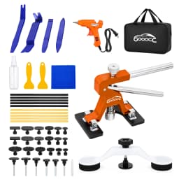 Nilight Car Dent Puller Paintless Dent Repair Kit Adjustable Lifter Glue Gun Rubber Hammer Tap-Down Pen 18 Puller Tabs Removal Tool for Car Refrigerator Dents Hail Damage Door Body Ding