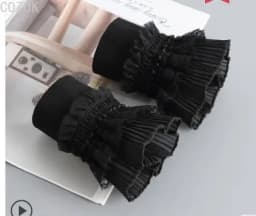 DIY Detachable Cuffs Cuff Extension Embroidery Lace Daisy Fake Sleeves Elastic Wild Wrist Pleated Organ Lolita Fake Sleeves