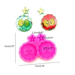 Handmade Earrings Silicone Mold UV Crystal Resin Epoxy Mold DIY Art Crafts Ear Studs Necklace Keychain Pendant Making Crafts