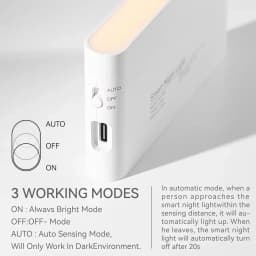Wireless LED Night Light With Motion Sensor USB Rechargeable 400mAh Battery Modern Wall Lamp For Bedroom Bedside Table Lights