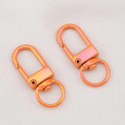 10pcs Electroplating Illusion Color Snap Lobster Clasp Hooks For DIY Colorful Trinkets Making Rotating Pet Keychains Bag Keyring