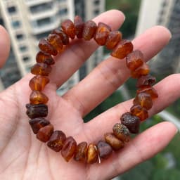Original Amber Bracelets for Unisex New Genuine Irregular Beads Natural Black Medical Green Healing Jewelry Factory Unique Gift