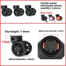 Detachable Universal Wheel Luggage Wheel Tool Box Makeup Case Roller No Disassembly Needed Single Wheel Slider Tool