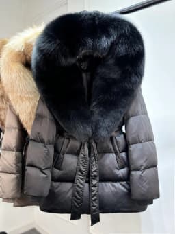 Lagabogy 2025 Top Quality Winter White Goose Down Jacket Women Coat Natural Silver Fox Fur Hooded Thick Female Waterproof Parkas