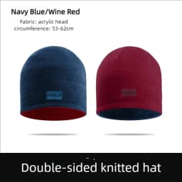 WRELS Winter Warm Two Sided Hat Unisex Windproof Outdoor Fleece Sports Hat Fishing Cycling Bonnet Hunting Camping Hiking Caps