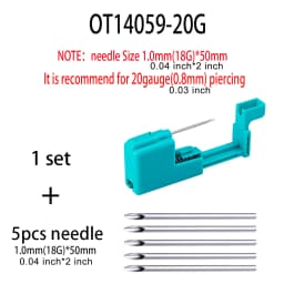 1pc Ear Piercing Gun Kit with 5pcs Disposable Sterile Piercing Needles Safe Painless Ear Nose Body Jewelry Piercing Tool