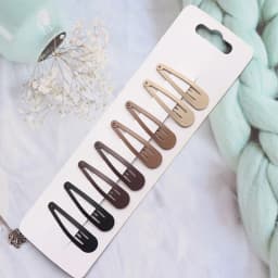 8Pcs/set Japanese Korean New Coffee Color Matte Bb Clip Metal Bangs Broken Hairpin DIY Paint Hairpin Hair Accessories