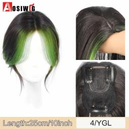 Long Straight Topper Hair Piece With Bangs Invisible Seamless Clip Overhead Toupee Invisible Replacement block Cover White Hair
