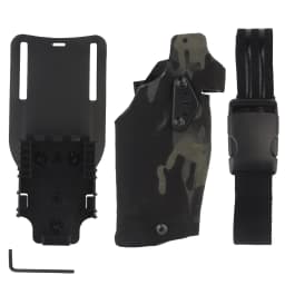 Tactical 6354DO Pistol Holster for Glock 17 Gen4 G19 with X300/X300U Flashlight Quick Lock System QLS Mount Adapter Leg Shroud