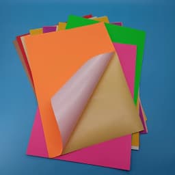 A4 Adhesive Printing Paper, Mixed Color Packaging Sticker Size 21x29.7cm Color Sticker 10 Sheets / Pack