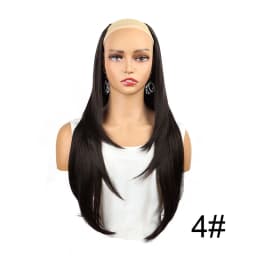 WIGSIN Synthetic 55cm V-shaped Layered 4 Clips Long Straight Hair Extension Natural Invisible Hairpiece Wig for Women