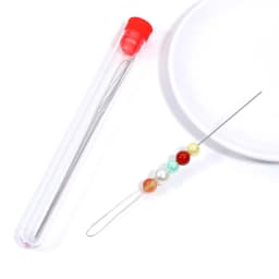 5pcs/bottle Open Curved Beading Needles Pins Jewelry Making Tools Stainless Steel Needle for Bead Threading Pins DIY Necklace