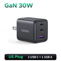 【US Plug】UGREEN 30W GaN Charger Mini PD 3.0 USB C Phone Charger For iPhone 17 16 15 Pro Max Samsung S25 Xiaomi Tablet iPad Air