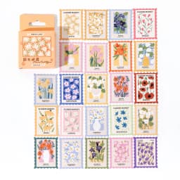 46pcs Flower Post Office Series Decorative Stickers Set for Scrapbooking Journal Planner Diary Stationery Album Phone Label