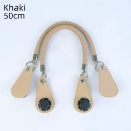 New 1 Pair Obag PU Woven Braided Leather Rope Handles Straps Round Handlefor O Bag Accessoires