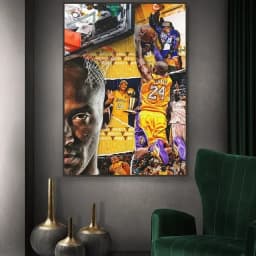 Basketball Legends Canvas Art Kobe LeBron More Framless Wall Decor for Living Room Sports Themed Home Decoration Ideal Gift