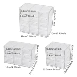 Transparent 6/9/12Grids Dust-proof Jewelry Organizer Desktop Storage Box Drawer Type Shelf Storage Small Drawer Jewelry Box