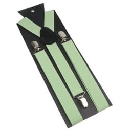 Solid Color Elastic Leather Suspenders Braces Men Women Black Blue Red Adjustable Straps For Wedding Suit Skirt Accessories Gift