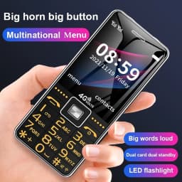 Low Price Unlocked Senior Large Push-Button Phone For Elderly SOS Key Speed Dial Portable Tow Sim Loud Voice Strong Torch Cheap