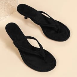 Women Brown Heeled Sandals with Thin Heel Comfortable Summer Flip Flops for Beach Vacation Party Casual Fashion Style Daily Wear