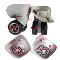 2Pcs Replacement Luggage Wheels for Suitcases Silent Repair Spinner Caster Rubber Wheels Trolley Parts Luggage Accessories